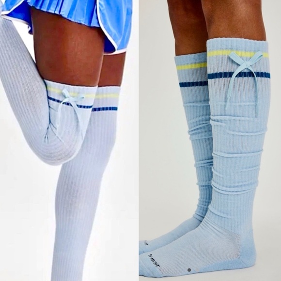 FP Movement by Free People Accessories - FP Movement by Free People Sky Blue Knee-High Socks